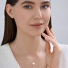 Колье из белого золота с бриллиантом выращенным (Арт.9070080-3-5)