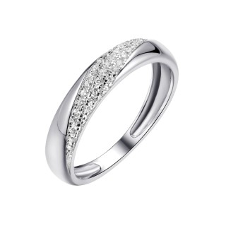 Кольцо серебряное с фианитами «Spark Line» Fresh Jewelry (арт.CZ-R01195-X-W-X-X-W)
