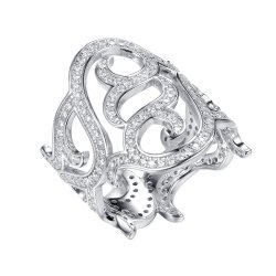 Кольцо из серебра с фианитом (Арт.cz-r02930-x-w-x-x-w)