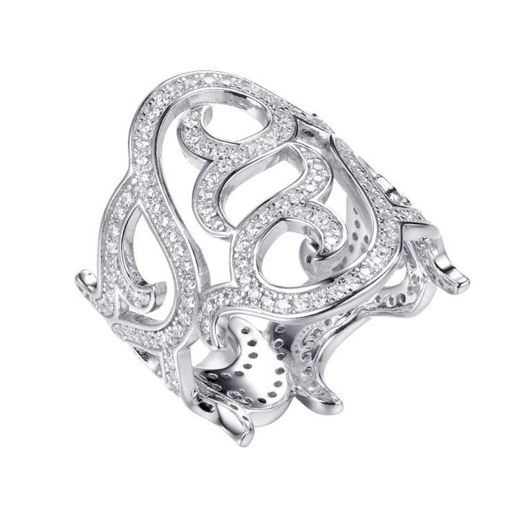 Кольцо из серебра с фианитом (Арт.cz-r02930-x-w-x-x-w)