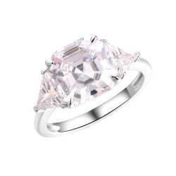 Кольцо из серебра с фианитом (Арт.cz-r4270-8-x-w-w-x-w)