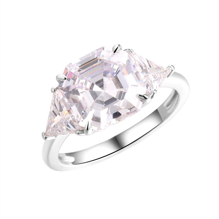 Кольцо из серебра с фианитом (Арт.cz-r4270-8-x-w-w-x-w)