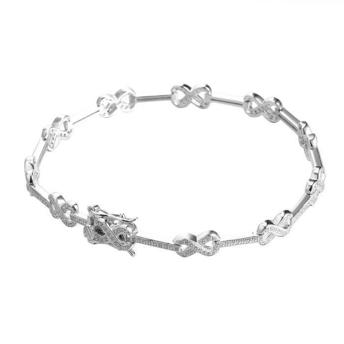 Браслет из серебра с куб. цирконием (Арт.mp-bx0020-x-w-x-x-w)