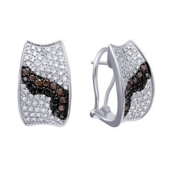 Серьги из белого золота с бриллиантом (Арт.9902dwe4t_yg)