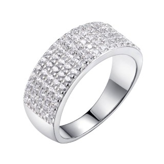 Кольцо серебряное с фианитами «Spark Line» Fresh Jewelry (арт.MP-R00300-X-W-X-X-W)