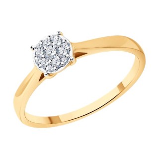 Кольцо из золота с бриллиантами «Сияние чувств» Соколов (арт.1012595)