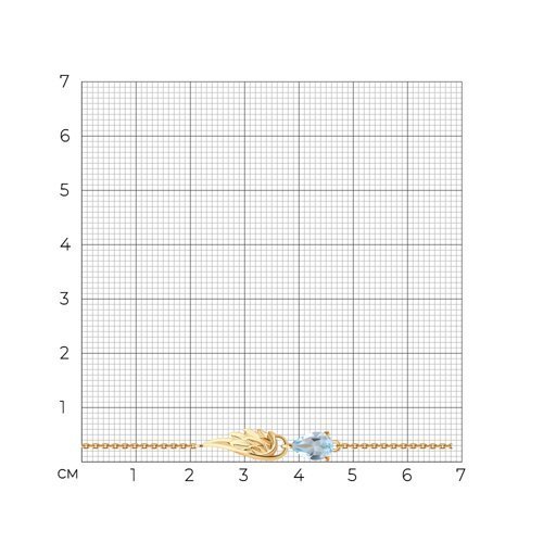 Браслет золотой пробы 585 с топазом (Арт.750486)