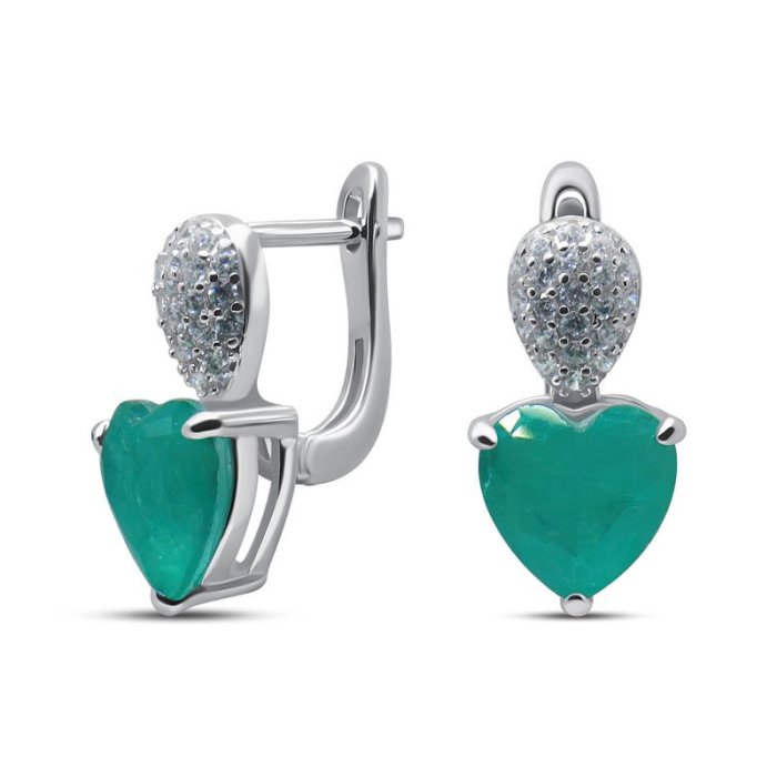 Серьги серебряные с куб. цирконом «Крылья мечты» Myjewels (арт.2212732724cb13)