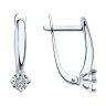 Серьги из белого золота с бриллиантами (Арт.1021341)