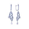 Серьги из белого золота с сапфиром и танзанитом (Арт.e12005s-tzn_sr_sa_ta_wg)