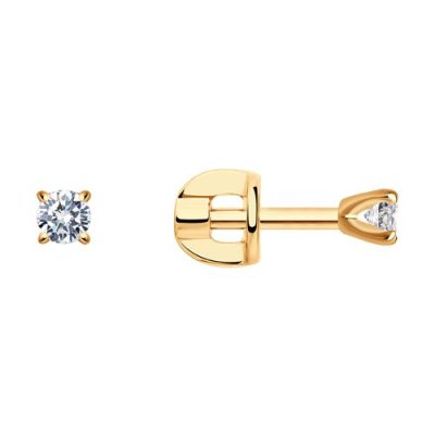Серьги из золота с бриллиантами «Минималистичный блеск» SOKOLOV (арт.1021815)