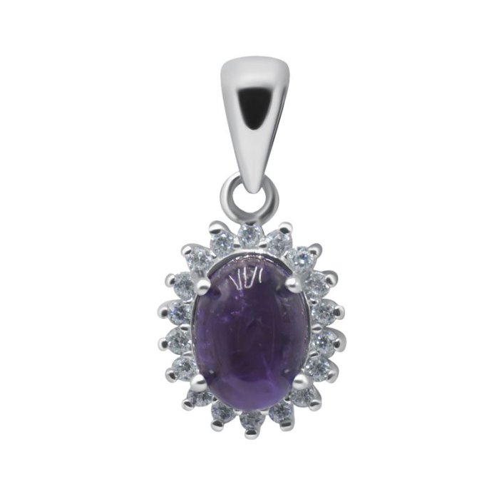 Подвеска Серебряные крылья (Арт.2312733628_ametist_kubcirkonii)