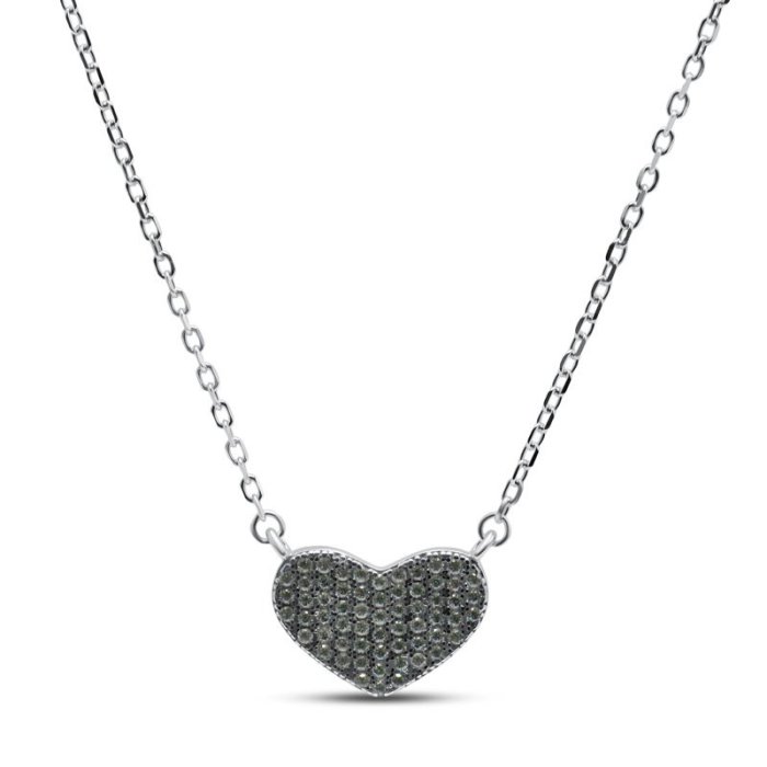 Ожерелье серебряное с кубическим цирконием «Сердце крыльев» Kole (арт.2512)