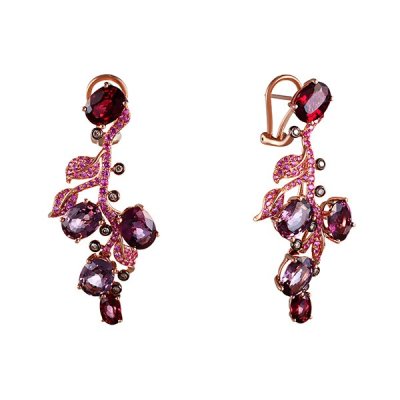 Серьги из золота с бриллиантом и сапфиром (Арт.er-34288_pinkdnpssp_sr_dn_ps_csp_pink)