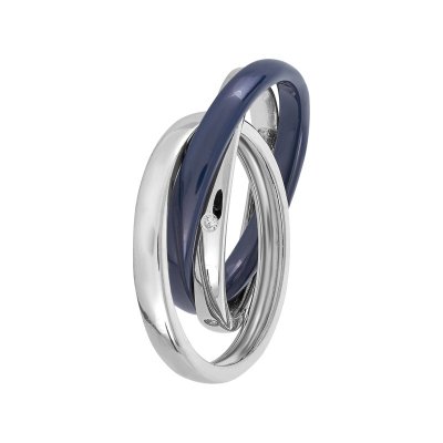 Кольцо из серебра с керамикой и куб. цирконием (Арт.tc-r00683-vl-w-x-x-w)