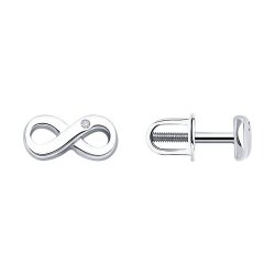 Серьги из серебра с бриллиантами (Арт.94-222-02131-1)