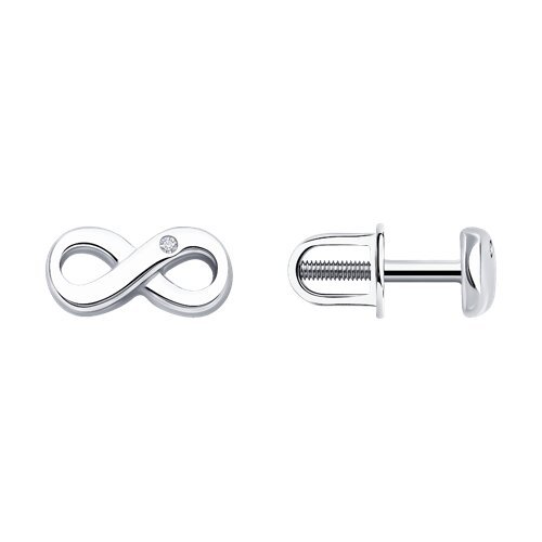 Серьги из серебра с бриллиантами (Арт.94-222-02131-1)
