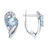 Серьги из серебра с топазами и фианитами (Арт.94-320-00184-1)