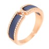 Кольцо с керамикой и кубическим цирконием «Вечерний Шик» Fresh Jewelry (арт.TM-R00622-Вl-G-X-X-W)