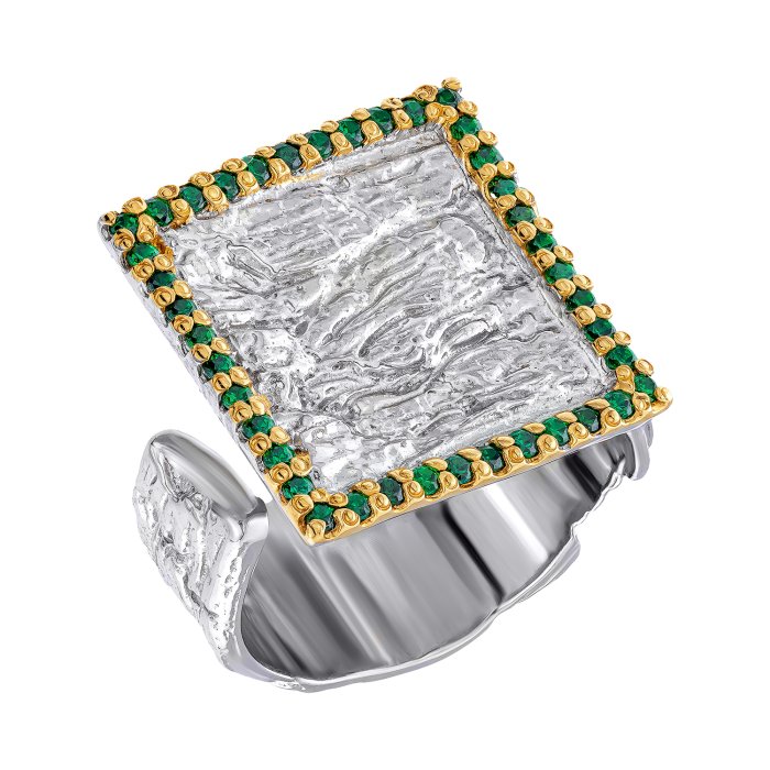 Серебряное кольцо BEAVERS с цирконом 1896crz