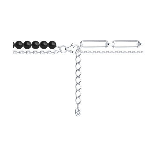 Браслет из серебра с гематитом «Ночной Крест» SOKOLOV (арт.94-350-00036-1)