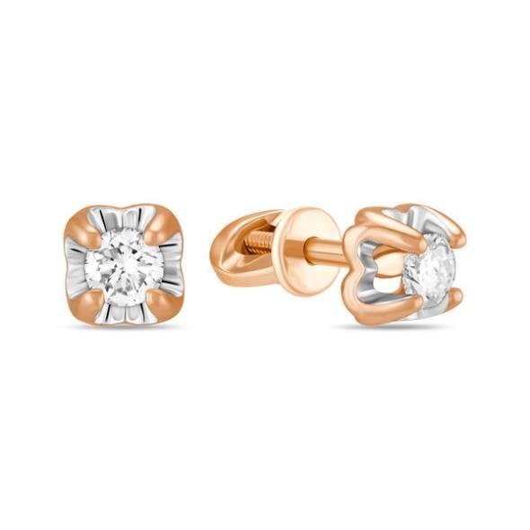 Серьги с бриллиантами «Lukas Shine» белое золото MyJewels (арт.E01-D-SOL28-020-G2)