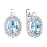 Серьги из серебра с топазами и фианитами (Арт.92021111)