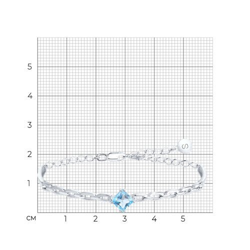 Браслет из серебра с топазом (Арт.92050132)