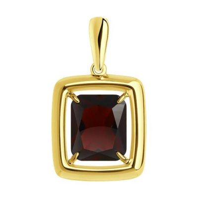 Подвеска из золочёного серебра с ситаллом (Арт.93-330-01698-1)