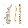 Серьги из золочёного серебра с фианитами (Арт.93021058)