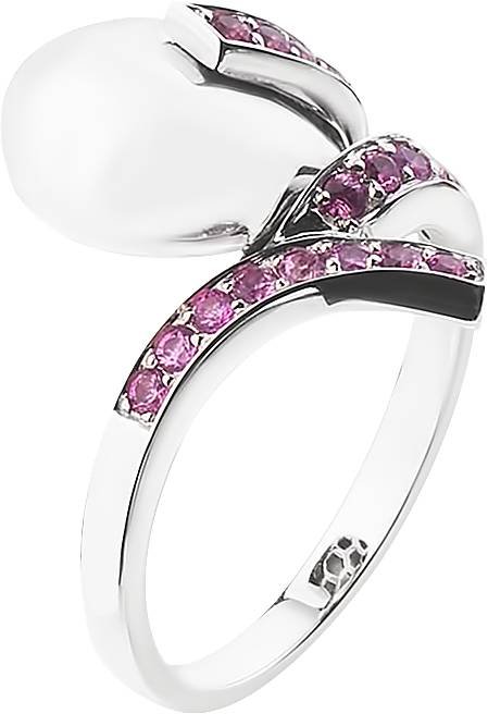 Кольцо из белого золота с кварцем и сапфиром (Арт.sa011gsr)