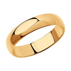 Обручальное кольцо из золочёного серебра (Арт.93110002)