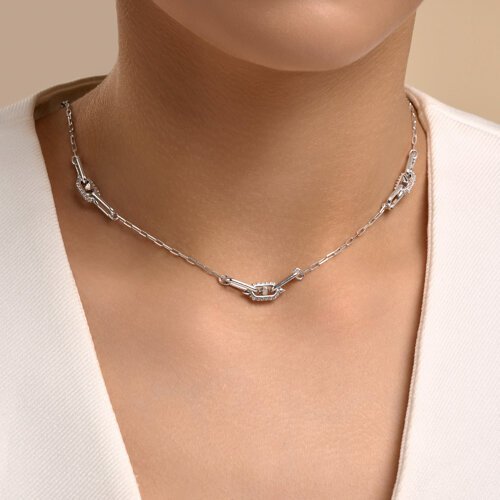 Колье из серебра с фианитами (Арт.94071364)