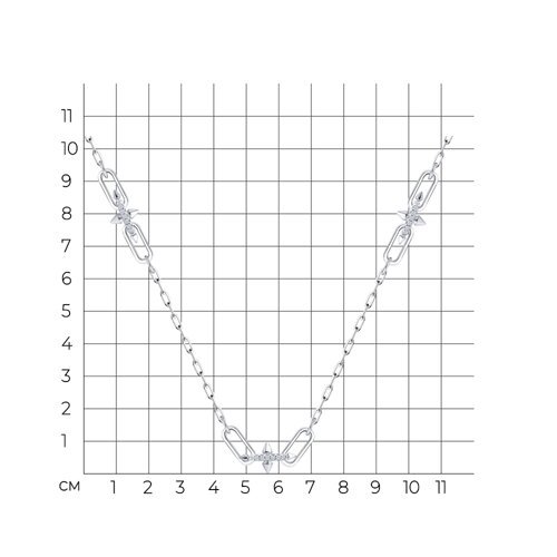 Колье из серебра с фианитами (Арт.94071364)