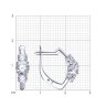 Серьги из серебра с фианитами (Арт.94-120-01217-1)
