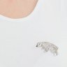 Брошь из серебра с эмалью и фианитами (Арт.94040142)