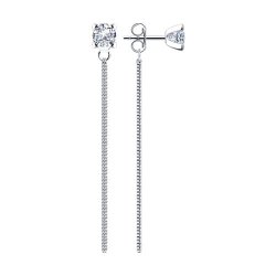 Серьги из серебра с фианитами (Арт.94-122-01494-1)
