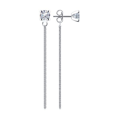 Серьги из серебра с фианитами (Арт.94-122-01494-1)