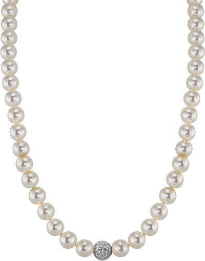 Ожерелье серебро с жемчугом и куб. цирконием «Pearl Kiss 1S» Rivoli (арт.91L-SK-1)