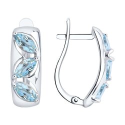 Серьги из серебра с топазами (Арт.94-320-00633-1)
