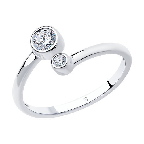 Кольцо из серебра с фианитами (Арт.94011463)