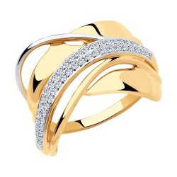 Кольцо из золота с фианитами (Арт.018308)