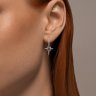 Серьги из серебра с фианитами (Арт.94026687)