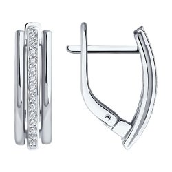 Серьги из белого золота с бриллиантами (Арт.52-220-01903-1)