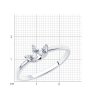 Кольцо из серебра с фианитами (Арт.94013295)