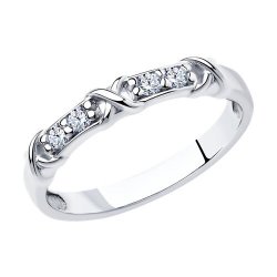 Кольцо из серебра с фианитами (Арт.94013526)