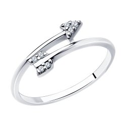 Кольцо из серебра с фианитами (Арт.94013657)