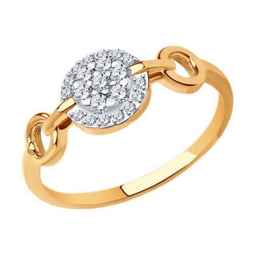 Кольцо из золота с фианитами (Арт.019078)