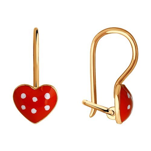 Серьги из золота с эмалью (Арт.0200085)