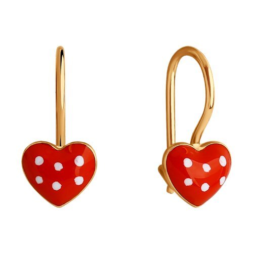 Серьги из золота с эмалью (Арт.0200085)